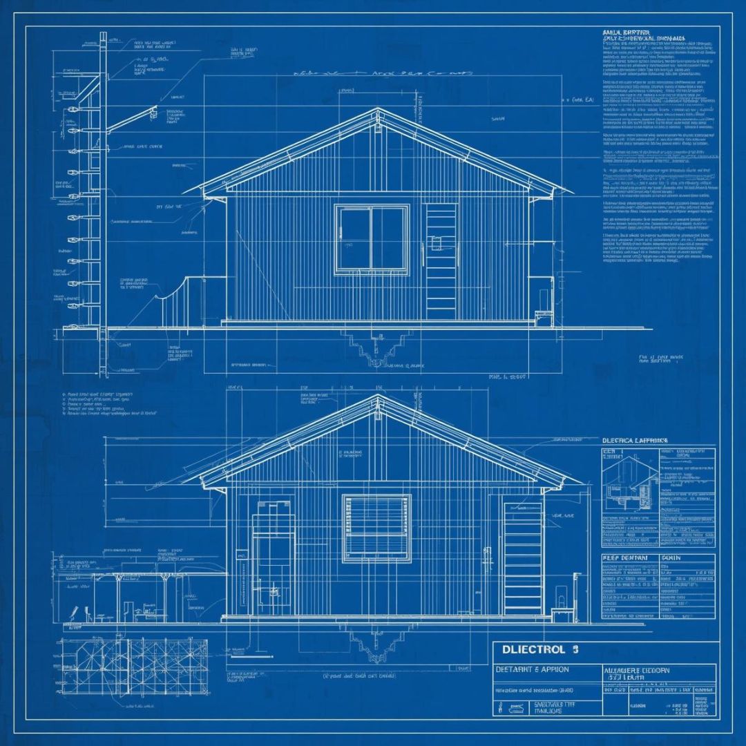 ADU blueprint elevation drawings for Bay Area permit submission