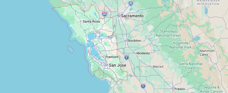 Mendez & Son's Construction service area — Bay Area, California